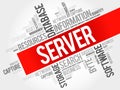 SERVER word cloud collage Royalty Free Stock Photo