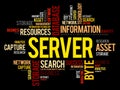 SERVER word cloud collage Royalty Free Stock Photo
