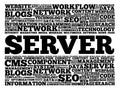 Server word cloud Royalty Free Stock Photo