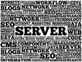 Server word cloud Royalty Free Stock Photo