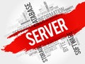 Server word cloud Royalty Free Stock Photo
