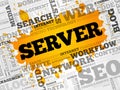 Server word cloud Royalty Free Stock Photo