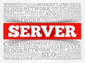 Server word cloud Royalty Free Stock Photo