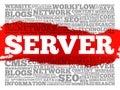 Server word cloud Royalty Free Stock Photo