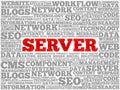 Server word cloud Royalty Free Stock Photo