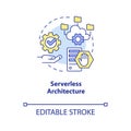 Serverless architecture concept icon