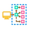 serverless architecture software color icon vector illustration