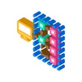 serverless architecture software isometric icon vector illustration