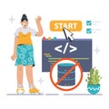 Serverless Computing concept. Flat vector