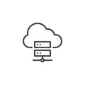 Serverless Computing line icon