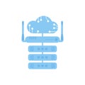 Servers connected to the router. IOT and automation concept. Isolated. Vector. Royalty Free Stock Photo