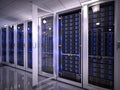 Servers in data center Royalty Free Stock Photo