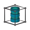 Servers disks protected inside cube security system