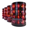 Servers showing data transferring with binary code Royalty Free Stock Photo