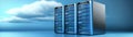 Servers in the sky, a symbol of cloud computing, data storage, and modern technology Royalty Free Stock Photo