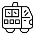 Service ambulance car icon outline vector. Rescue patient