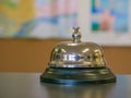 Service bell at an hotel table Royalty Free Stock Photo