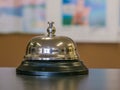 Service bell at an hotel table Royalty Free Stock Photo