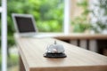 Service bell on reception desk in hotel Royalty Free Stock Photo