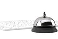 Service Bell ring with keyboard Royalty Free Stock Photo