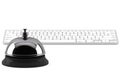 Service Bell ring with keyboard Royalty Free Stock Photo