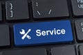 Service button with tools icon.