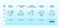 Service characteristics onboarding vector template