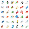 Service charge icons set, isometric style Royalty Free Stock Photo