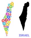 Service Composition Map of Israel of Multi-Colored Wheels