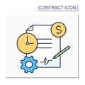 Service contract color icon