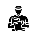 service courier glyph icon vector illustration Royalty Free Stock Photo