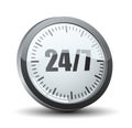 24/7 service delivery button icon