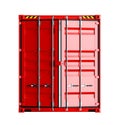 Service delivery - red cargo container Royalty Free Stock Photo