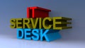 It service desk on blue