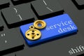 Service Desk concept on keyboard button Royalty Free Stock Photo