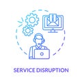 Service disruption concept icon
