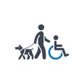 Service Dog Assistance Icon Royalty Free Stock Photo