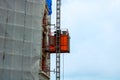 Service elevator on the construction site