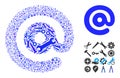 Mosaic Email Symbol of Service Tools Royalty Free Stock Photo
