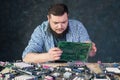 Service engineer work with broken pc hardware Royalty Free Stock Photo