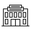 Service exhibition building icon, outline style Royalty Free Stock Photo