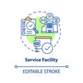 Service facility concept icon