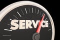 Service Fast Speedometer Quick Customer Responsive