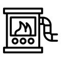 Service furnace icon outline vector. Stove heater