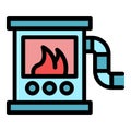 Service furnace icon vector flat