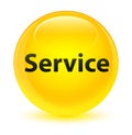 Service glassy yellow round button