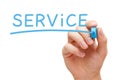 Service Handwritten With Blue Marker Royalty Free Stock Photo