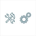 Service Icon Vector Line Art Royalty Free Stock Photo