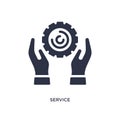 service icon on white background. Simple element illustration from marketing concept Royalty Free Stock Photo