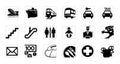 Service icons set black-white invert